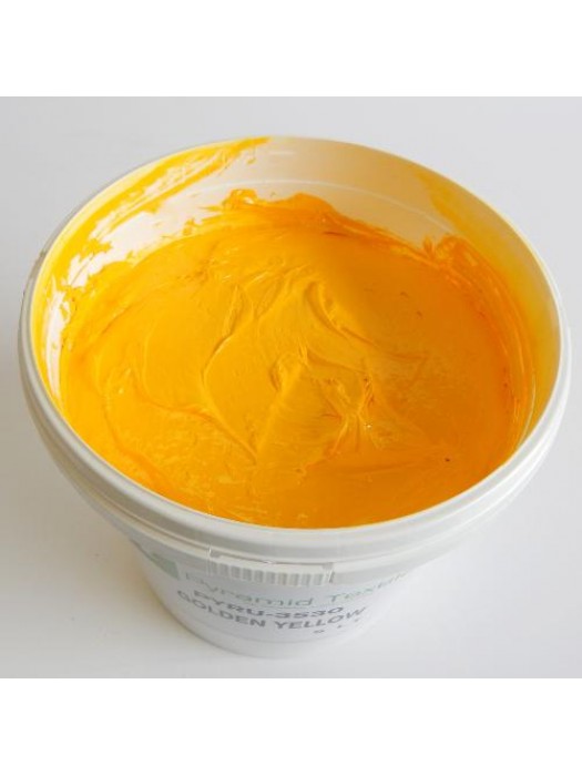 Quality Pyramid brand plastisol ink in Golden Yellow